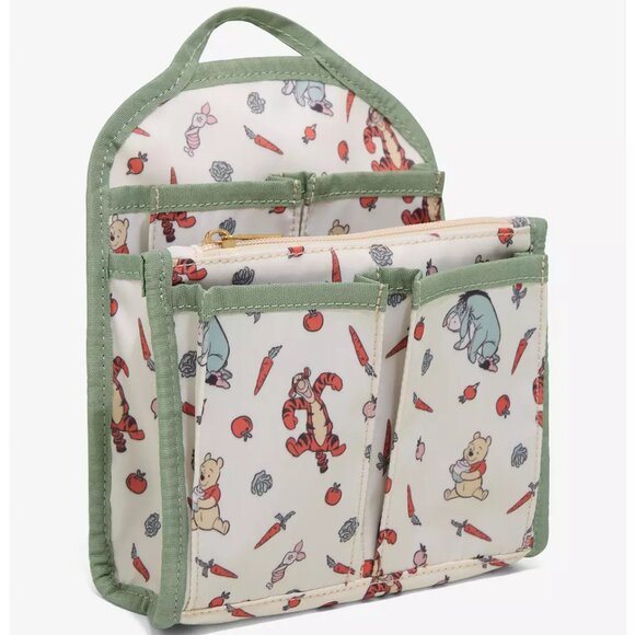 Disney Winnie The Pooh Veggies Allover Print Mini Backpack Organizer -NWT - Picture 2 of 4